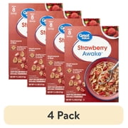 (4 pack) Great Value Strawberry Awake Breakfast Cereal, 11.2 oz
