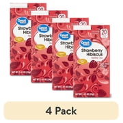 (4 pack) Great Value Strawberry Hibiscus Herbal Tea, 1.41 oz, 20 Count
