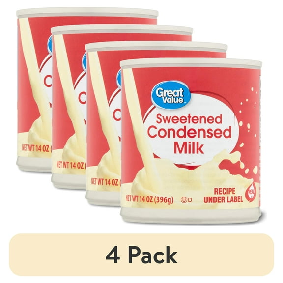 (4 pack) Great Value Sweetened Condensed Milk, 14 oz