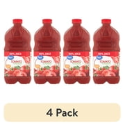 (4 pack) Great Value Tomato 100% Juice, 64 fl oz