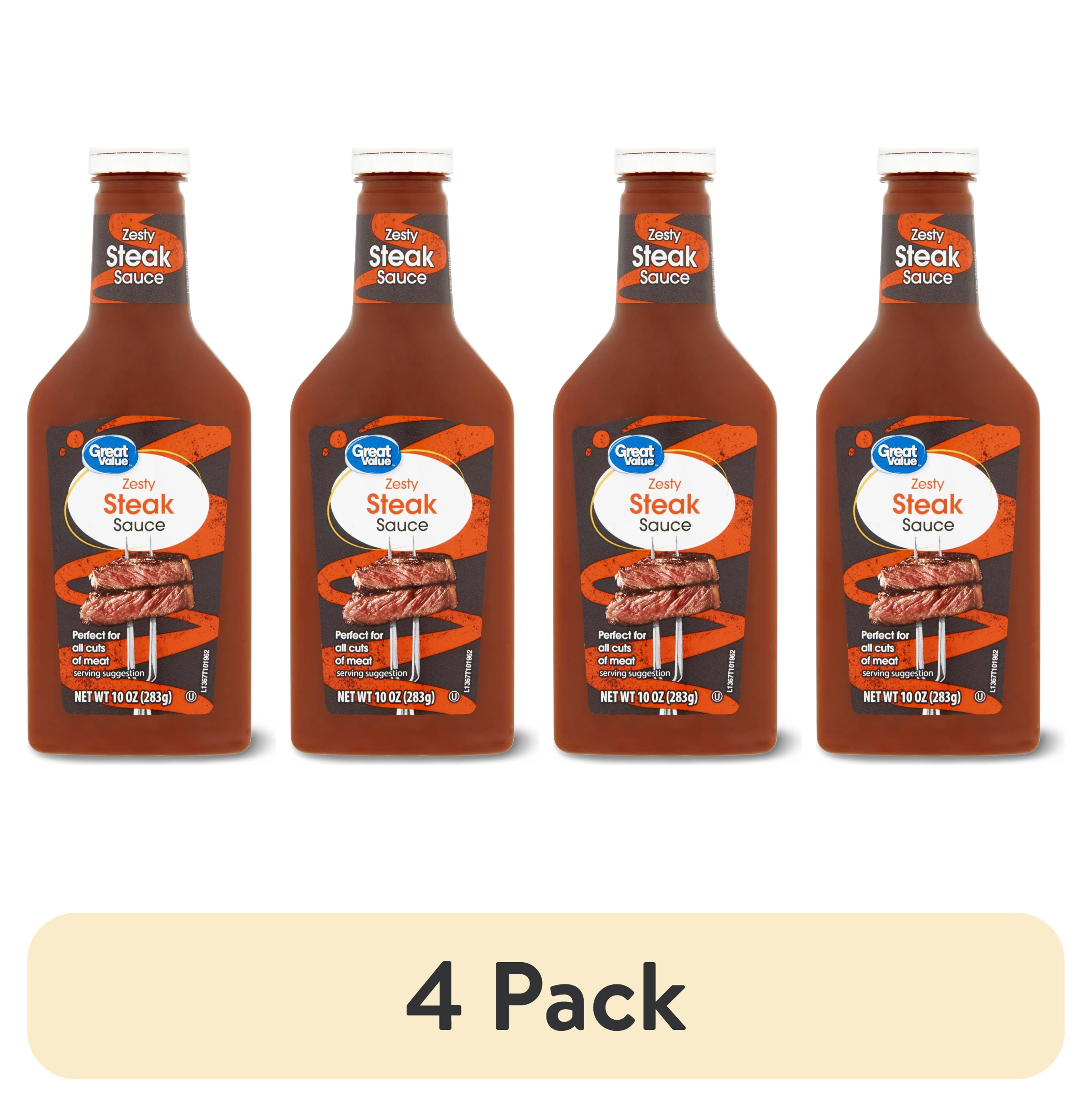 (4 pack) Great Value Zesty Steak Sauce, 10 oz