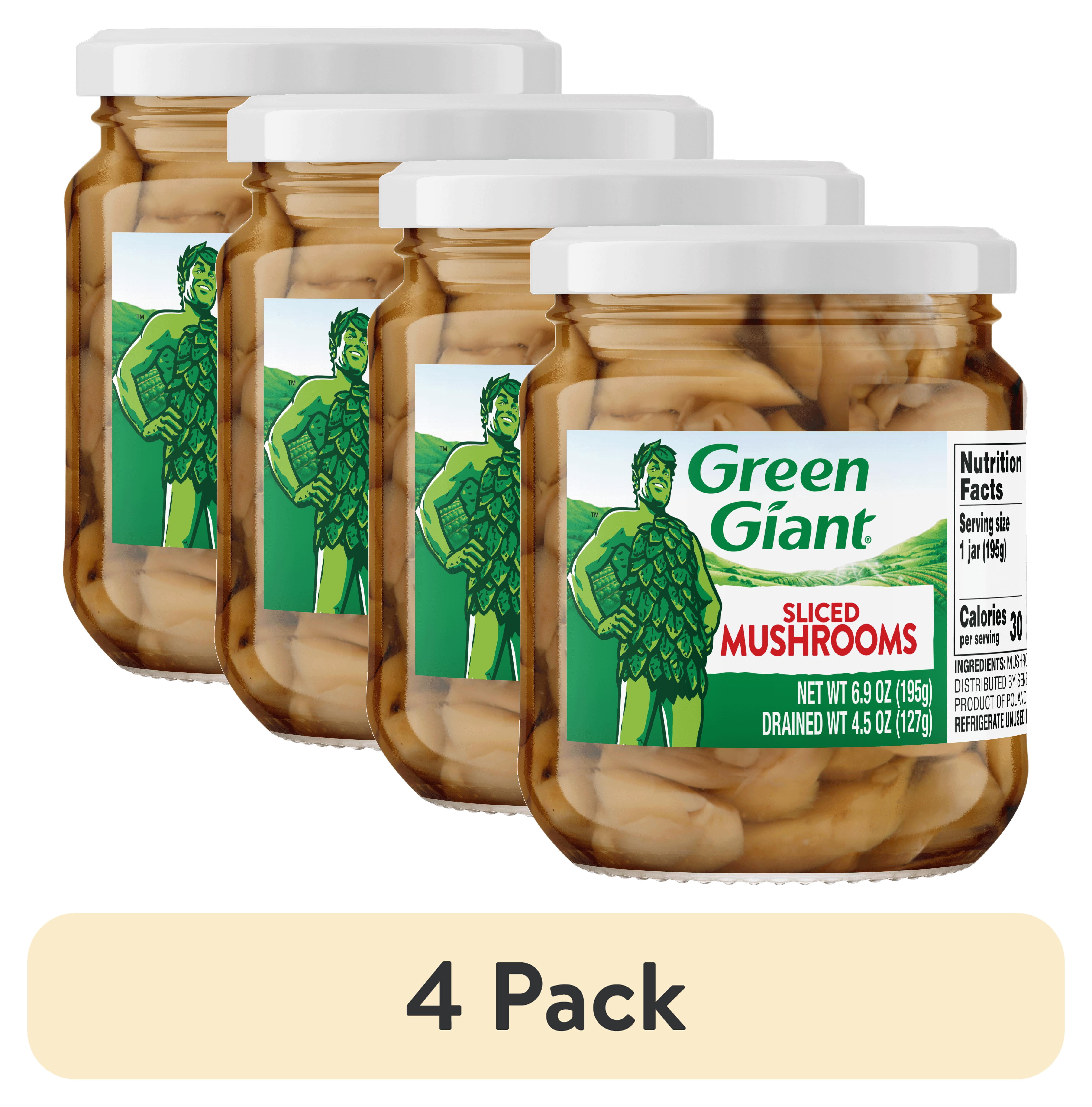 (4 pack) Green Giant Sliced Mushrooms 4.5oz Jar