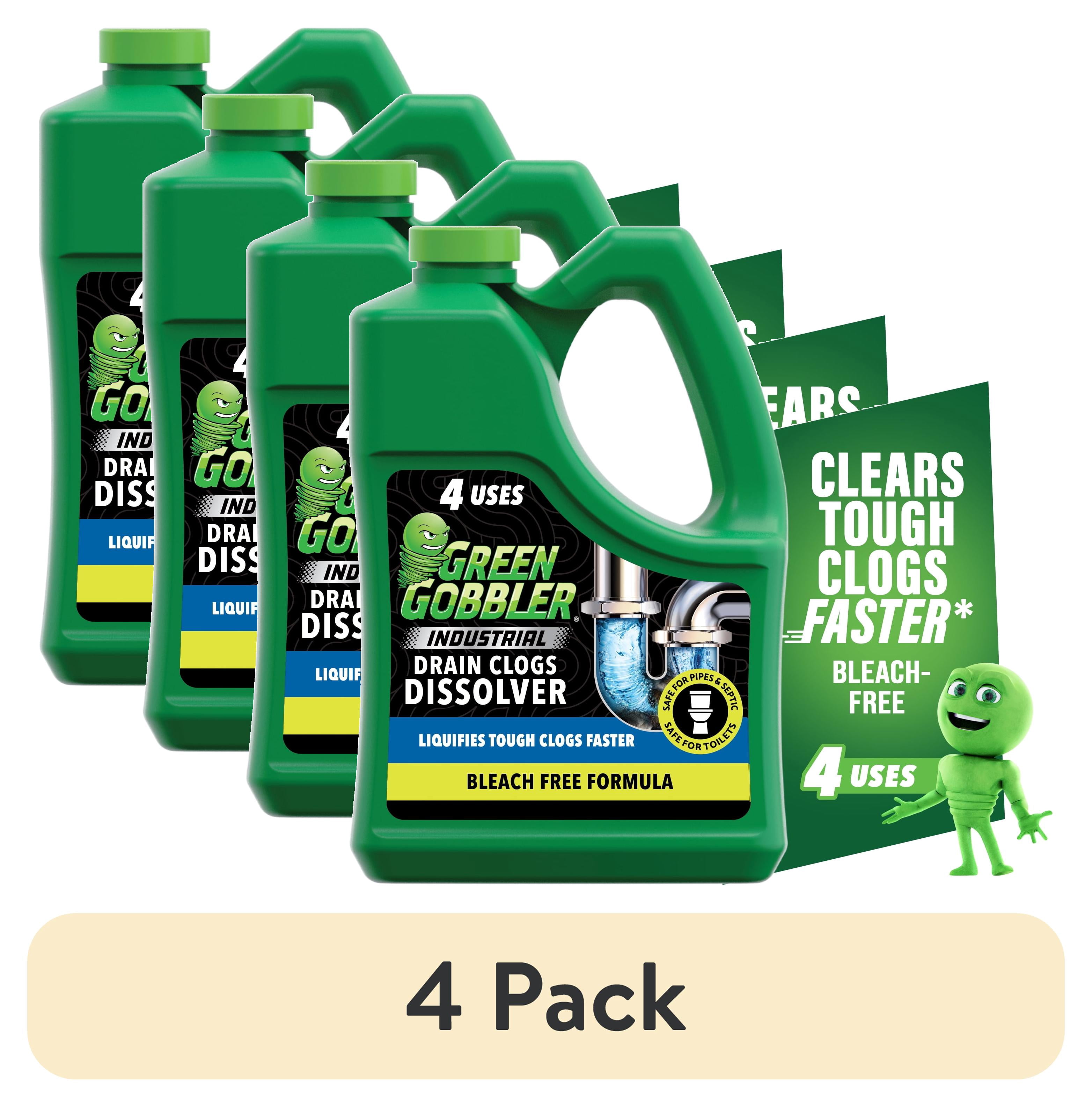 4 pack) Green Gobbler Industrial Strength Drain Clog Remover