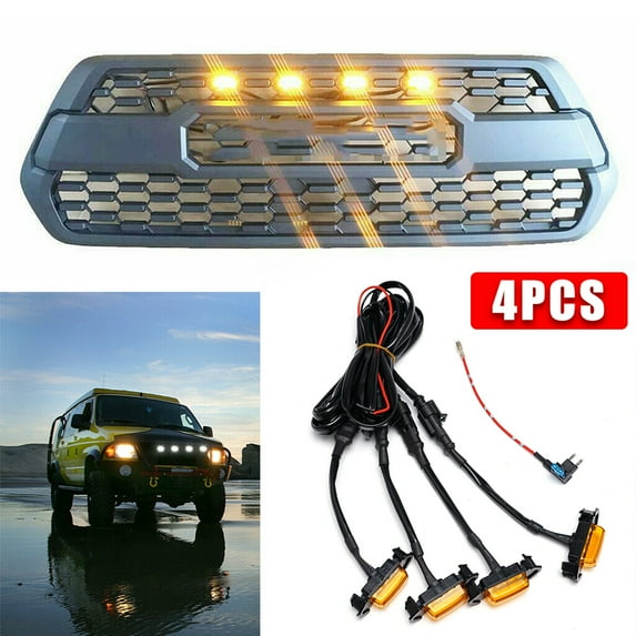 4 pack Grill LED Lights for Tacoma 2016-2019 Tacoma Grill Grille Lights LED