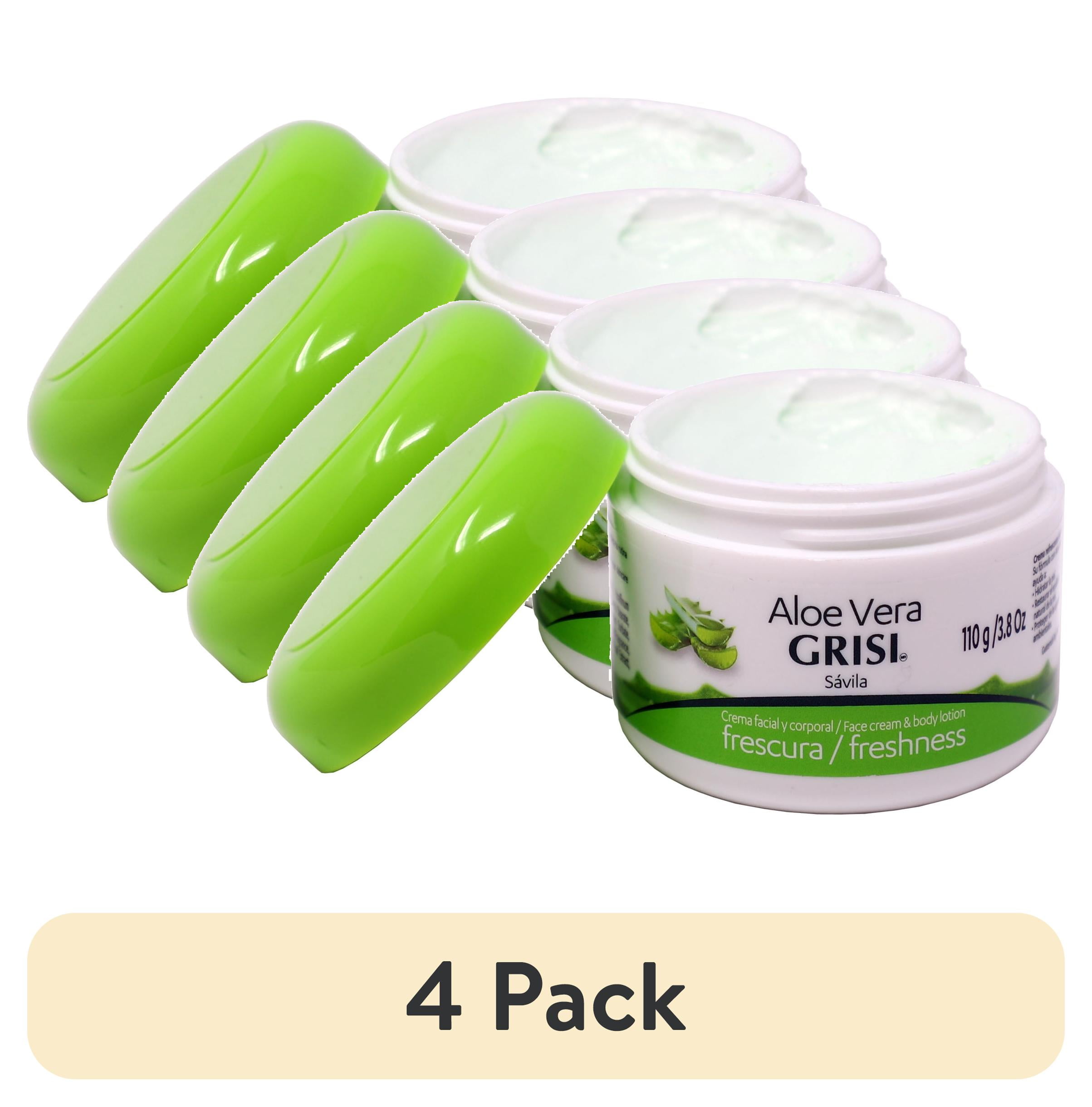 4 pack) Grisi Aloe Vera Face Cream Moisturizer for All Skin Types, Soothing  and Regenerating, 3.8 oz Jar - Walmart.com