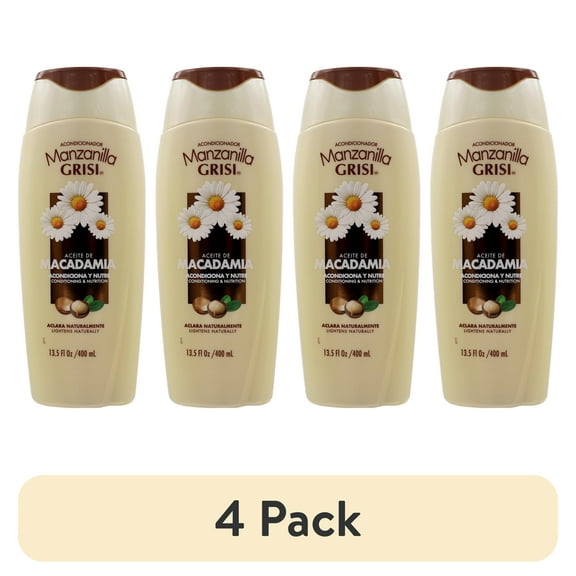 (4 pack) Grisi Manzanilla Moisturizing Conditioner, Chamomile, 13.5 fl oz Squezze Bottle