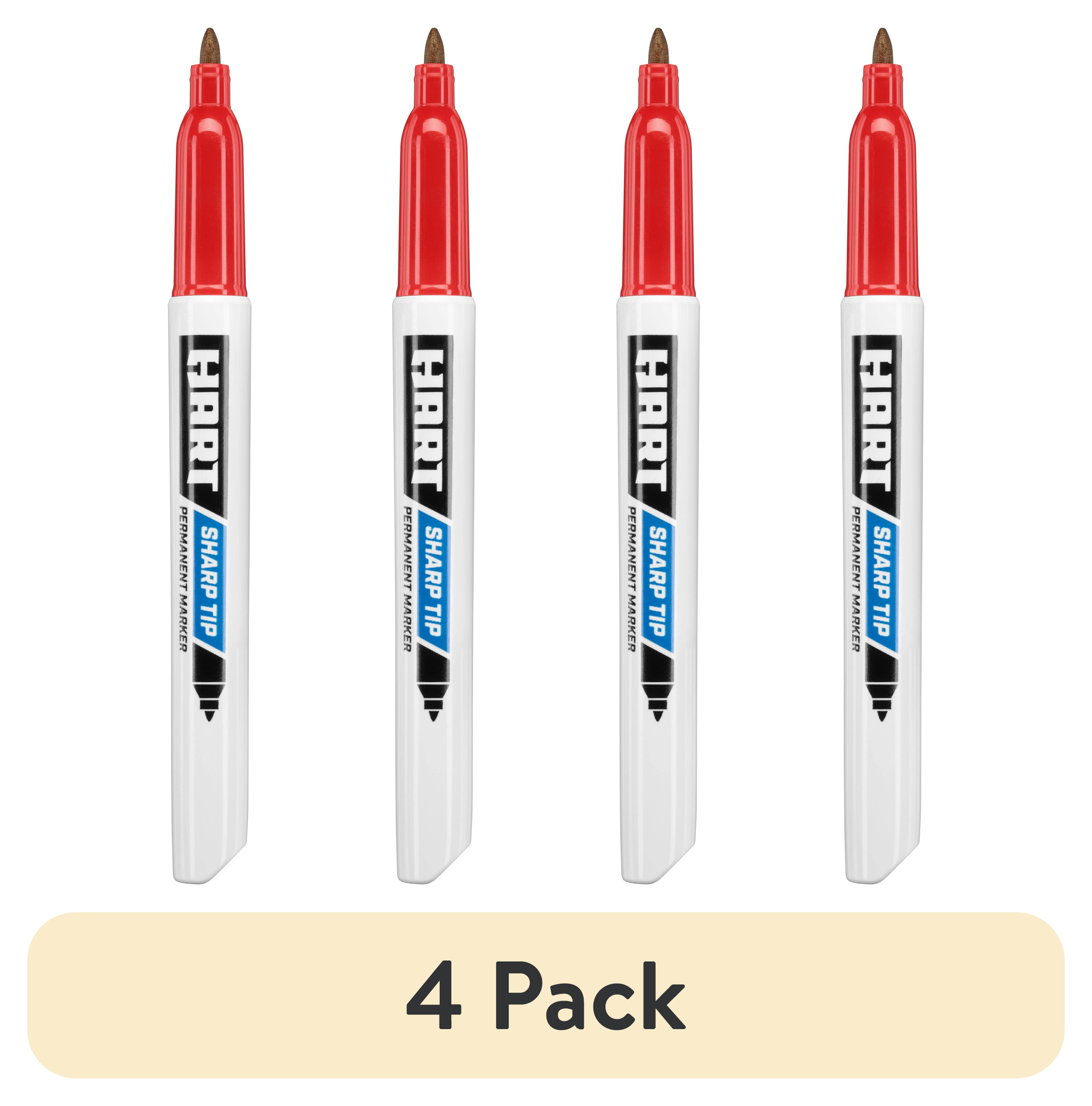 HART 4-Piece Sharp Tip Permanent Markers - Walmart.com
