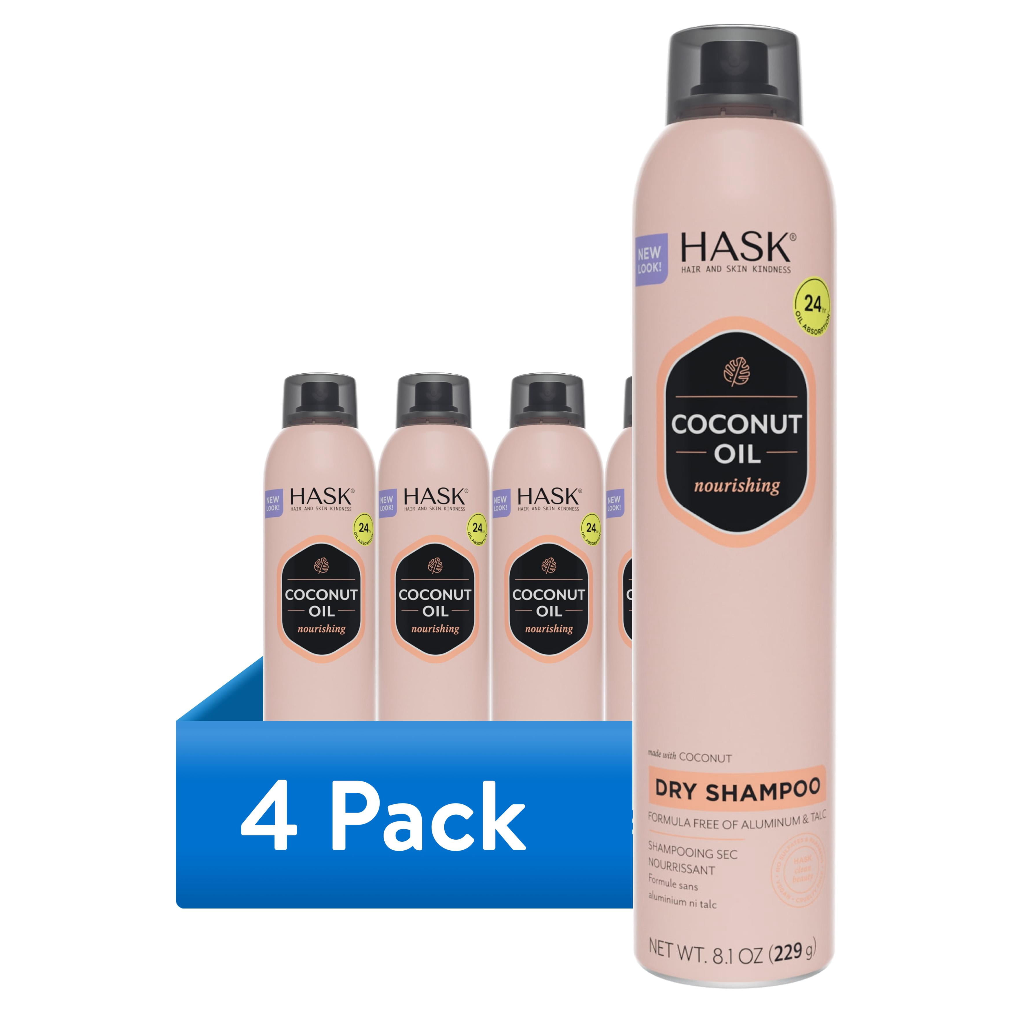(4 pack) HASK Coconut Oil Nourishing Dry Shampoo, 8.1oz
