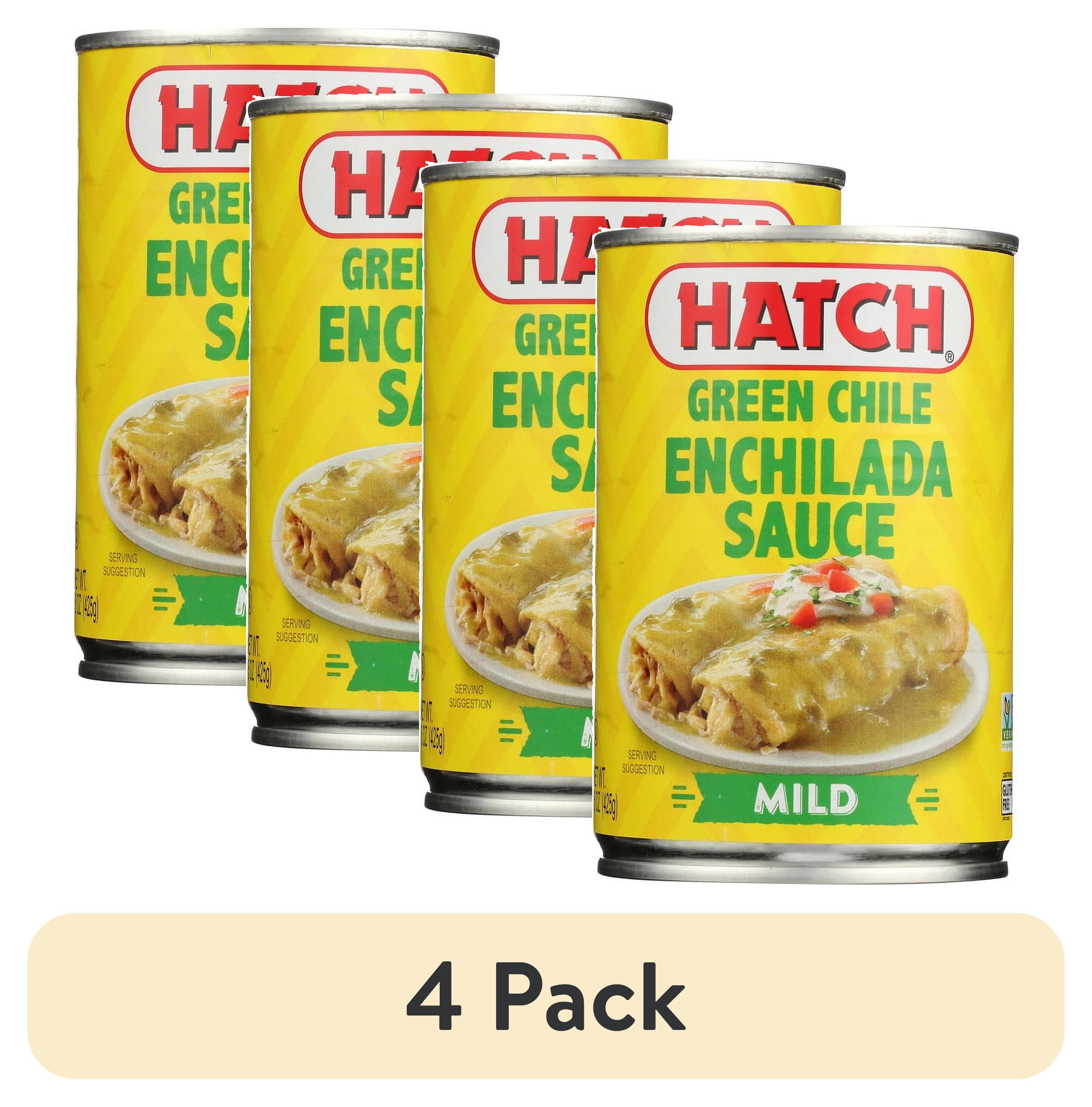 4 pack) HATCH Green Chile Enchilada Sauce, Mild, 15oz, Kosher, Non