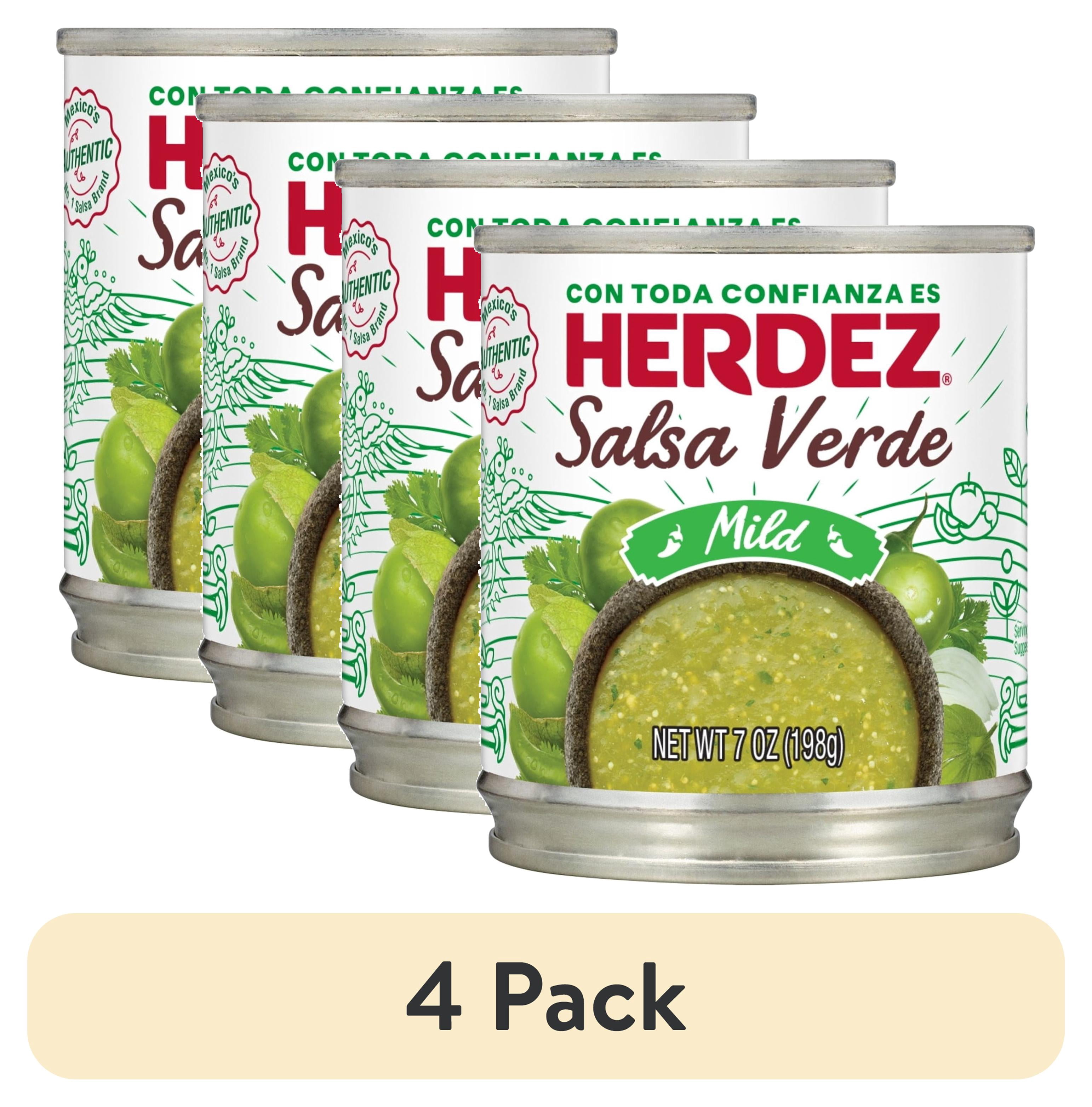 (4 pack) HERDEZ Salsa Verde Mild, Shelf Stable, 7 oz Steel Can