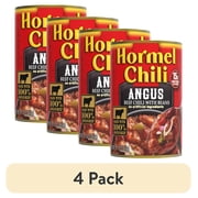 (4 pack) HORMEL Chili Angus Beef Chili with Beans, Made with 100% Angus Beef, 14 oz