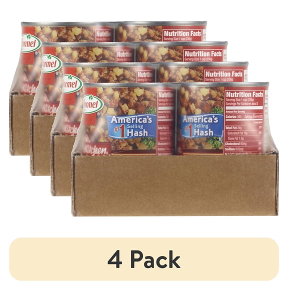 (4 pack) HORMEL MARY KITCHEN Corn Beef Hash, Canned Corned Beef, Shelf Stable, 14 oz Steel Can (4 Pack)