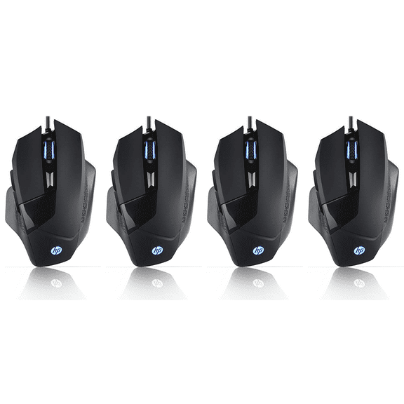 (4 pack) HP USB Wired Gaming Mouse 4000DPI Adjustable G200 for Gamers