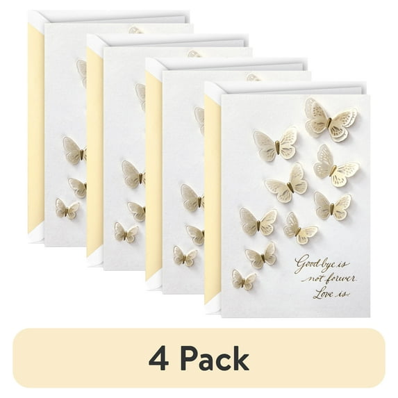 (4 pack) Hallmark Signature Sympathy Card (Butterflies)