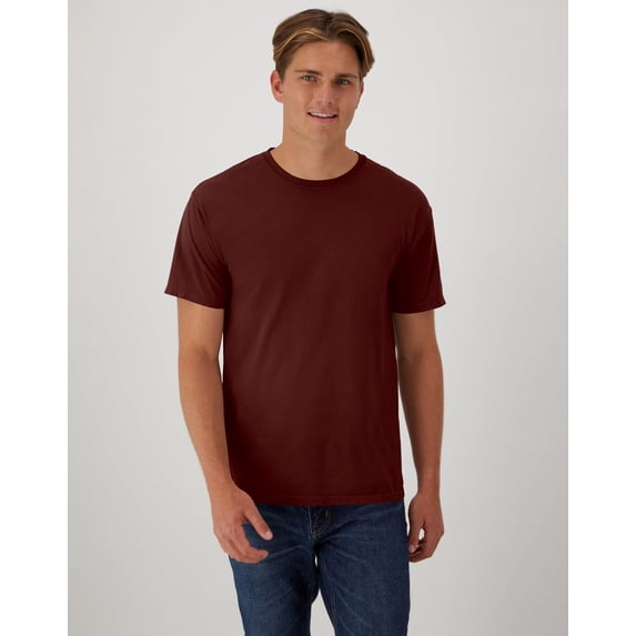 (4 pack) Hanes T-Shirt Unisex Garment Dyed Cotton Short Sleeve Tee Crewneck S-3XL
