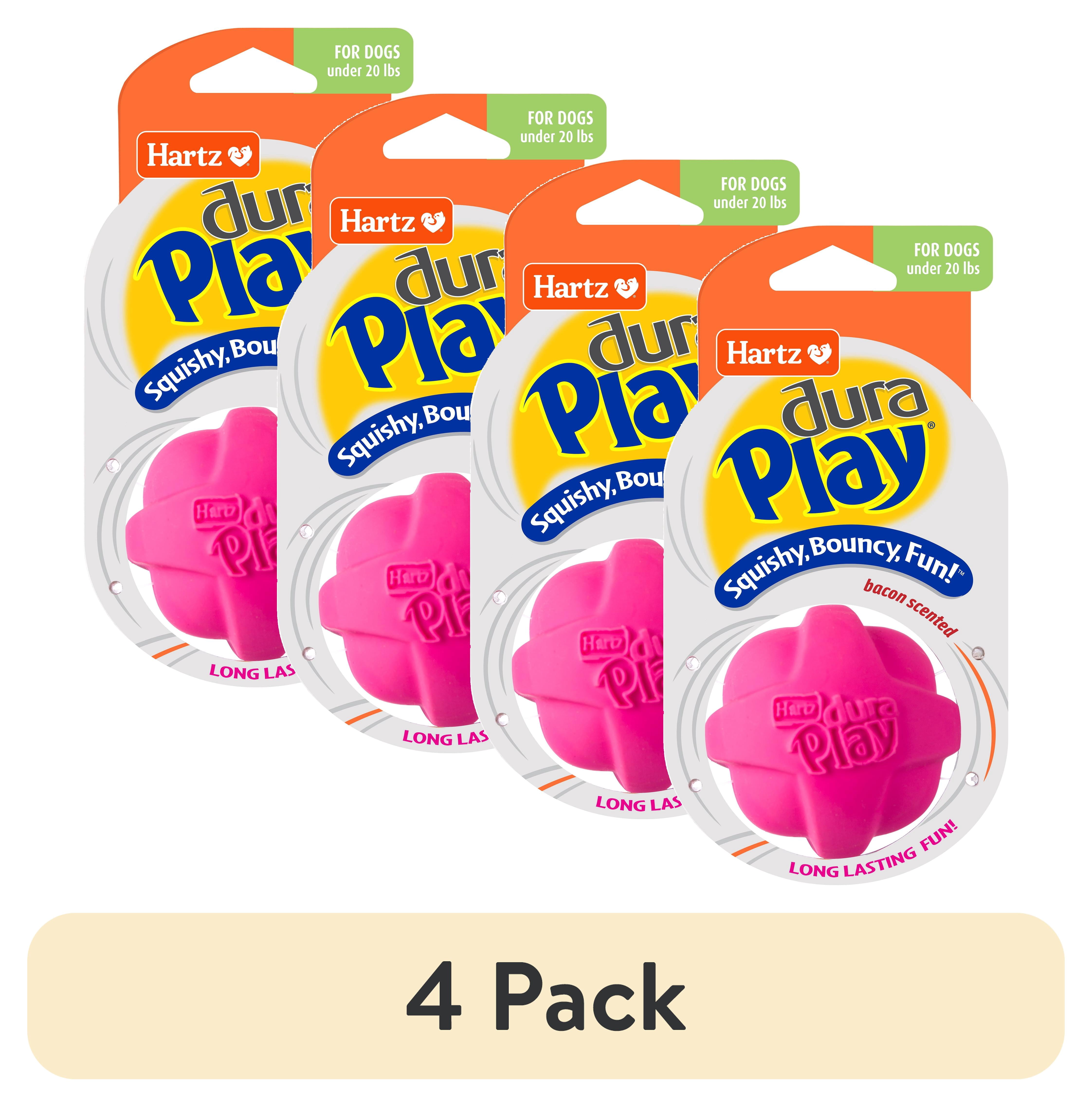 (4 pack) Hartz Dura Play Small Ball Dog Toy, Latex, 1ct