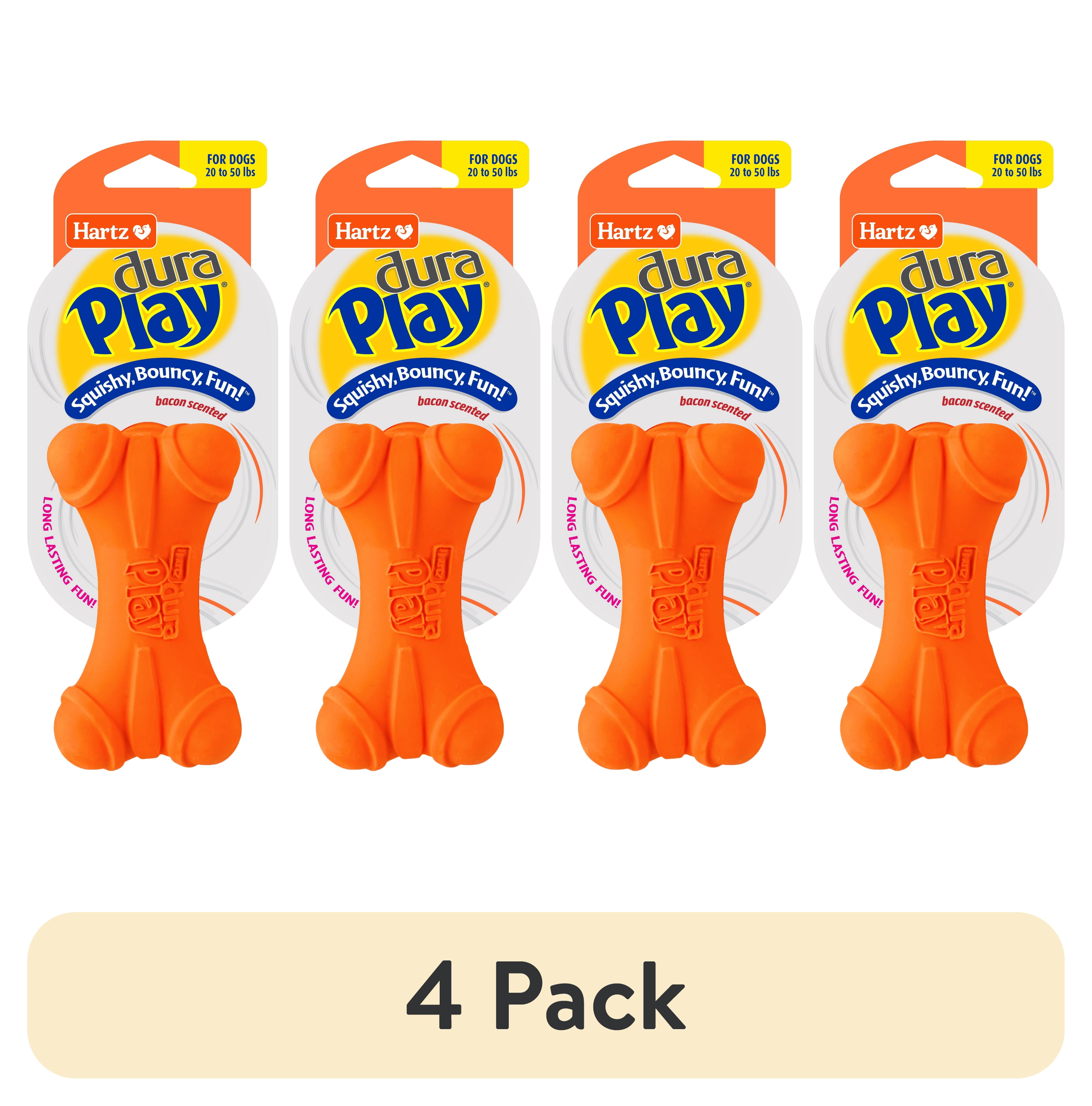 (4 pack) Hartz DuraPlay Medium Dog Bone, Latex, 1 Count