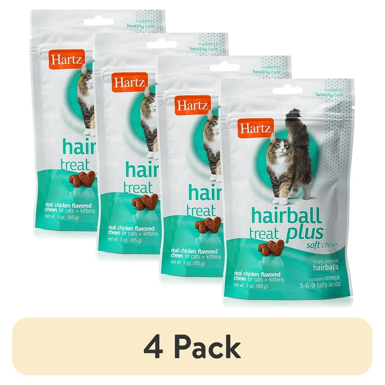pack) Hartz Hairball Remedy Plus Soft Chews for Cats, 3oz