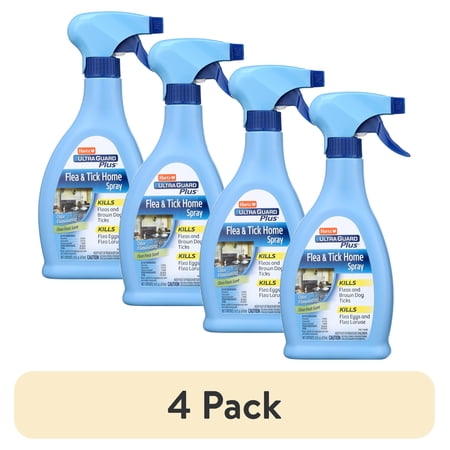 (4 pack) Hartz UltraGuard Plus Flea and Tick Home Spray, Liquid, 16oz