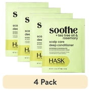 (4 pack) Hask Tea Tree Oil & Rosemary Invigorating Hair & Scalp Treatment Mask, 1.75 oz