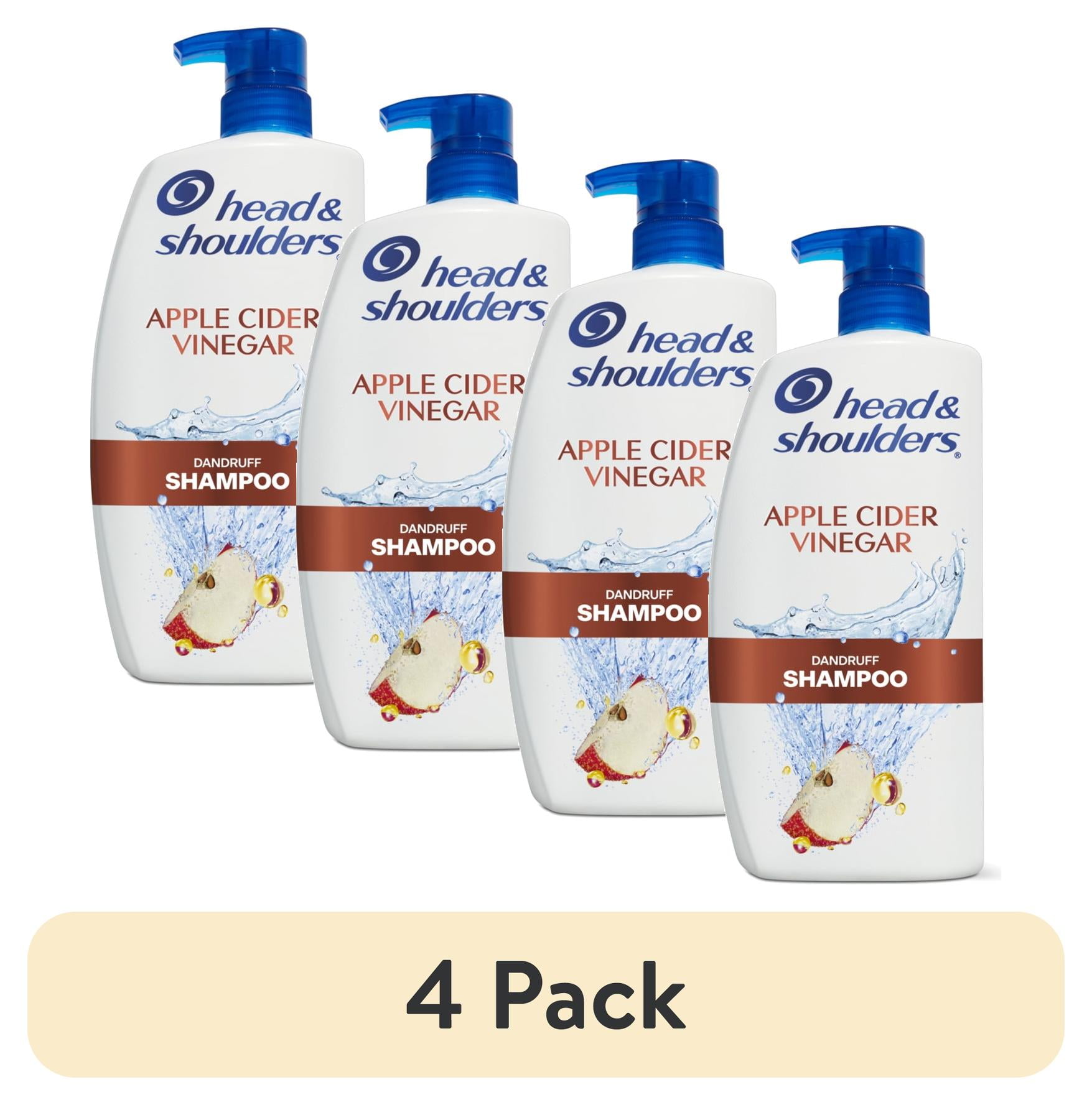 4 pack) Head and Shoulders Dandruff Shampoo, Apple Cider
