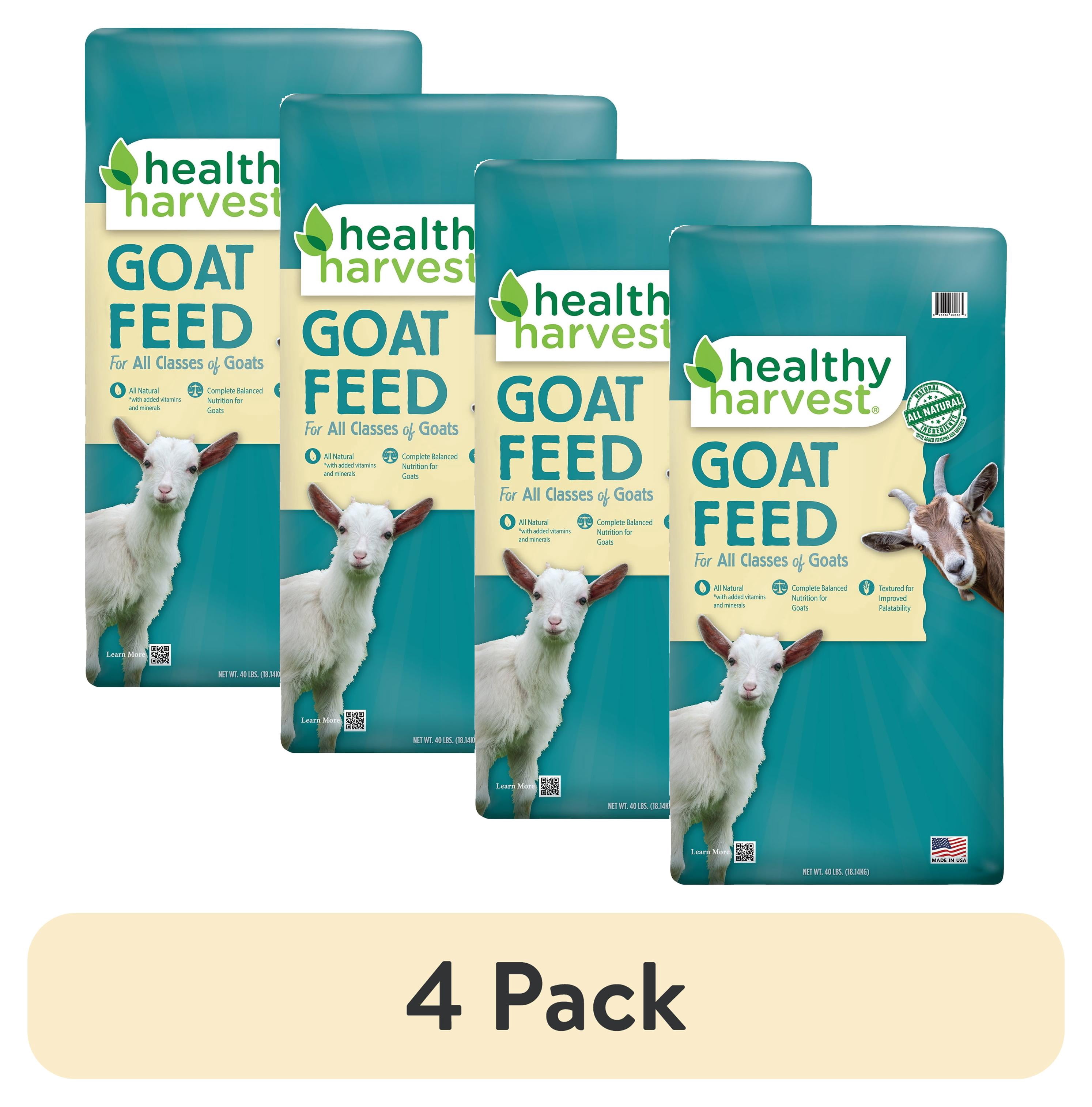 (4 pack) Healthy Harvest All Natural 16% Textured Goat Feed 40 lb Bag