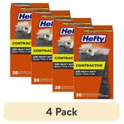 (4 pack) Hefty Heavy Duty Contractor Large Trash Bags, 42 gallon, 20 Count