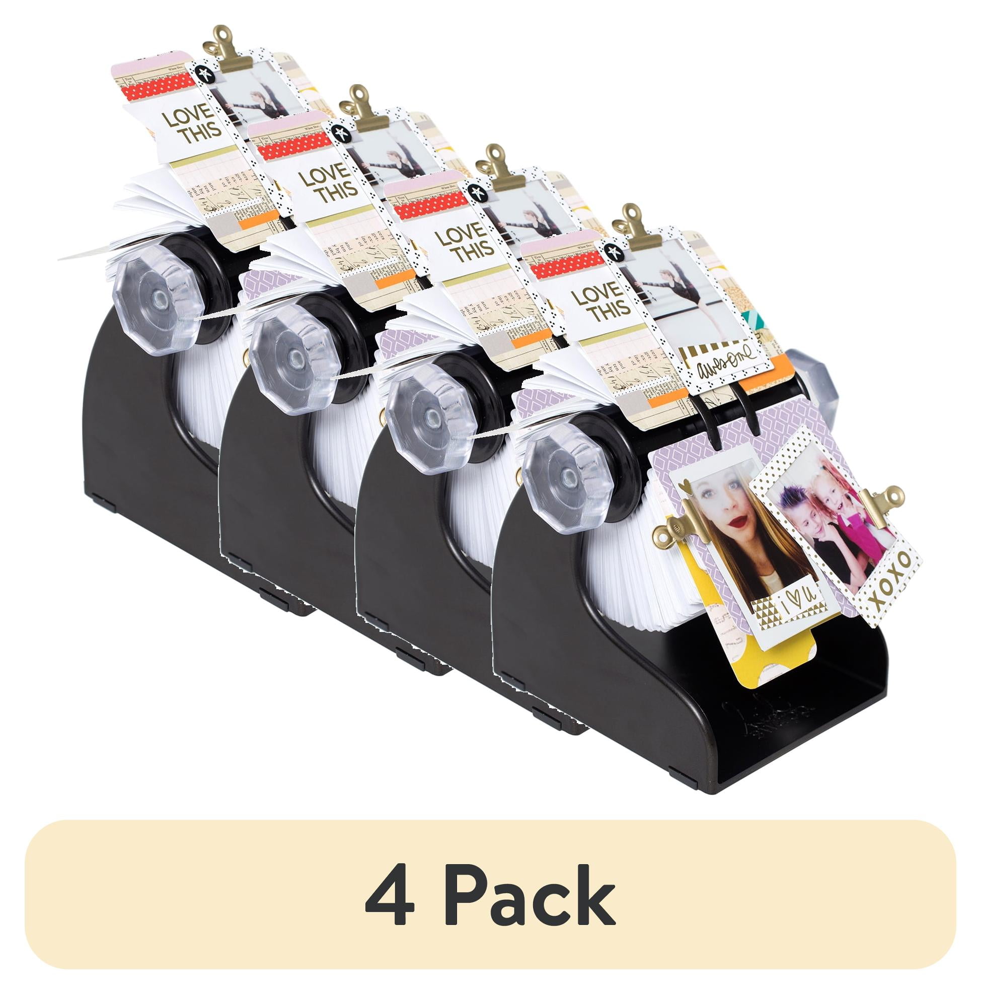 Heidi Swapp Memorydex Spinner-Black (4 Pack) for Organization