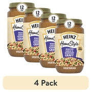 (4 pack) Heinz HomeStyle Roasted Garlic & Rosemary Gravy, 12 oz Jar