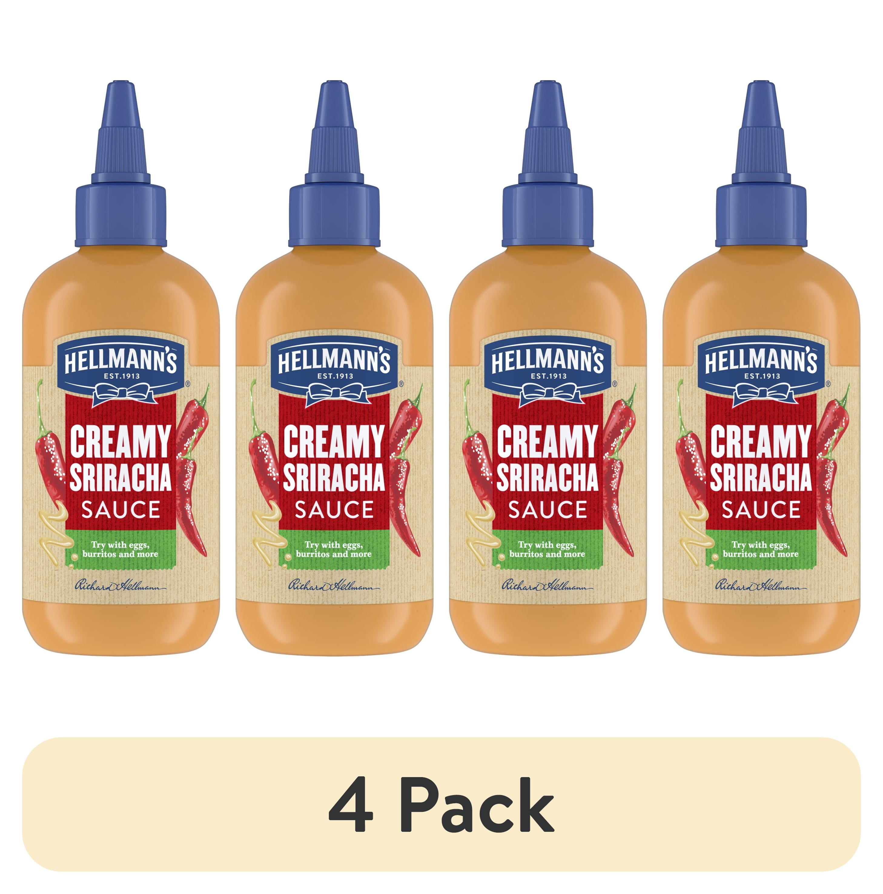 (4 pack) Hellmann's No Artificial Flavors Creamy Sriracha Sauce, 9 oz