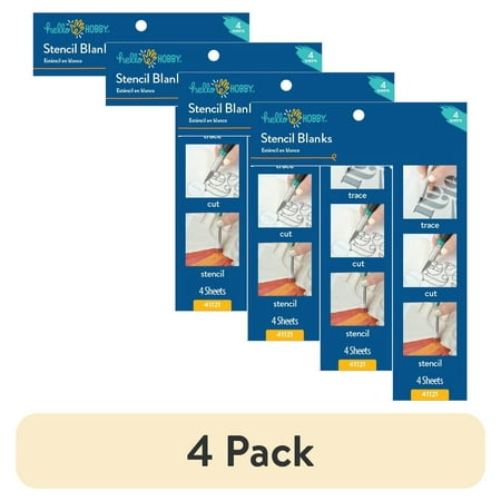 (4 pack) Hello Hobby Art Stencil Blanks, 7" x 10", 4 Sheets