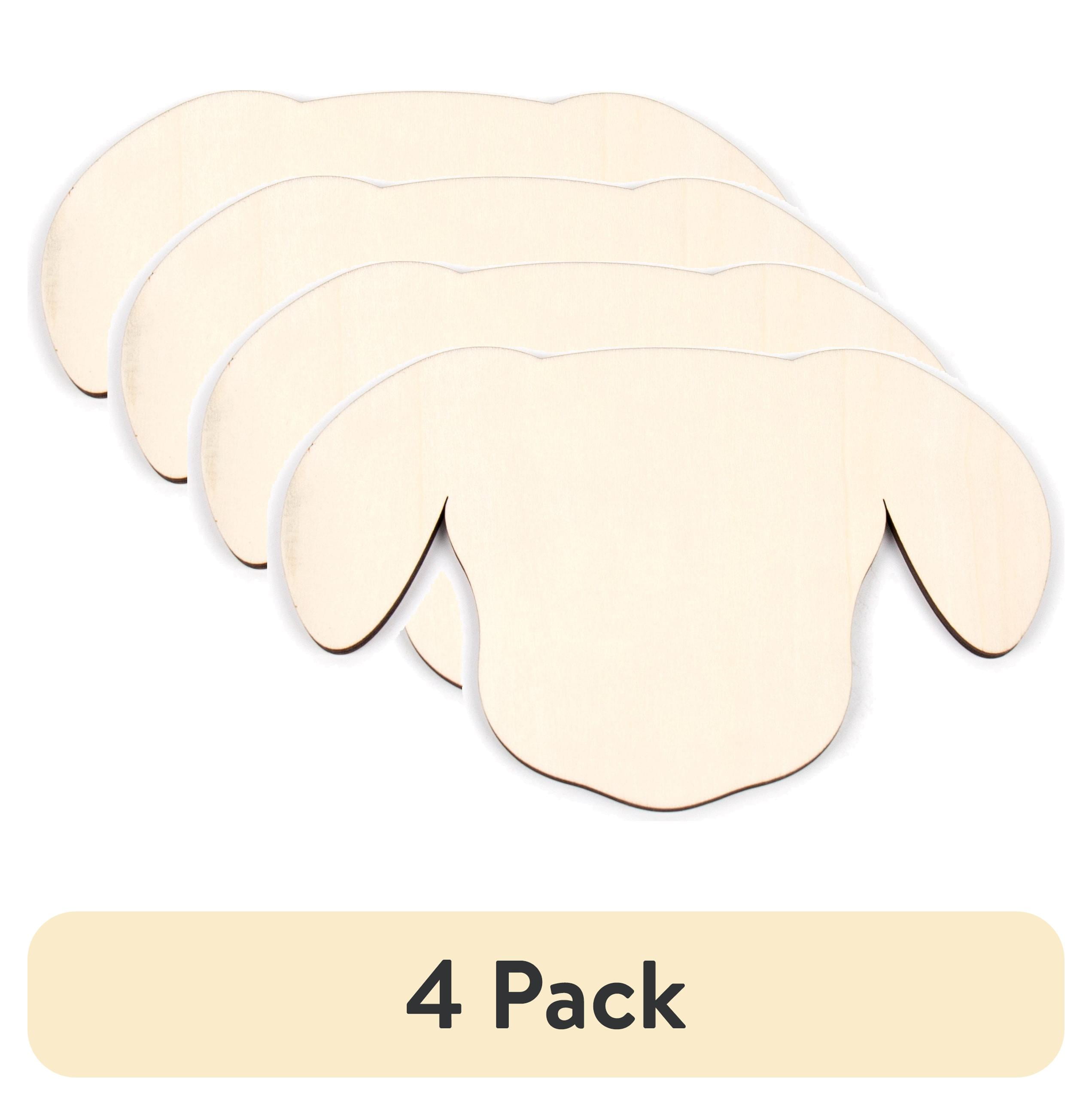 (4 pack) Hello Hobby Dog Wood Shape, Boys and Girls, Child, Ages 3+