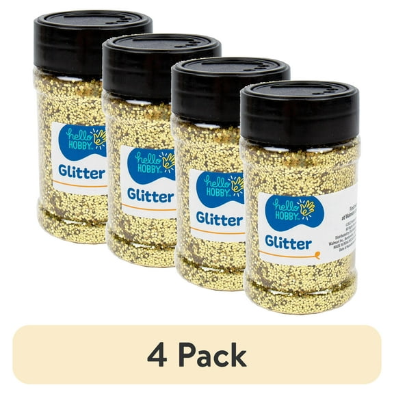 (4 pack) Hello Hobby Gold Glitter Shaker, 4 oz.