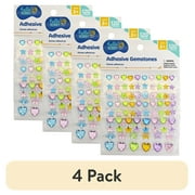 (4 pack) Hello Hobby Round Multicolor Adhesive Gemstones, 120-Piece Set