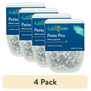 (4 pack) Hello Hobby Petite Straight Pins, White, 3/4", 150 Pieces