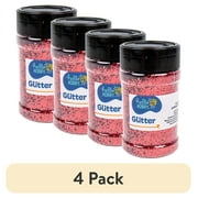 (4 pack) Hello Hobby Red Glitter Shaker, 4 oz.