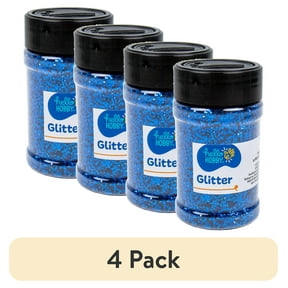 (4 pack) Hello Hobby Royal Blue Glitter Shaker, 4 oz.