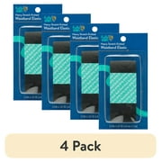 (4 pack) Hello Hobby Heavy Stretch Knitted Waistband Sewing Elastic, 1.5" x 1.25 yd, Black