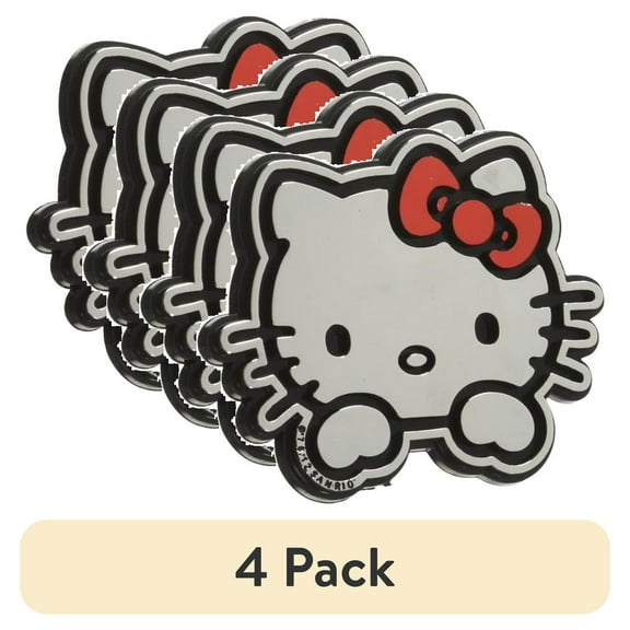 (4 pack) Hello Kitty Plastic Auto Emblem