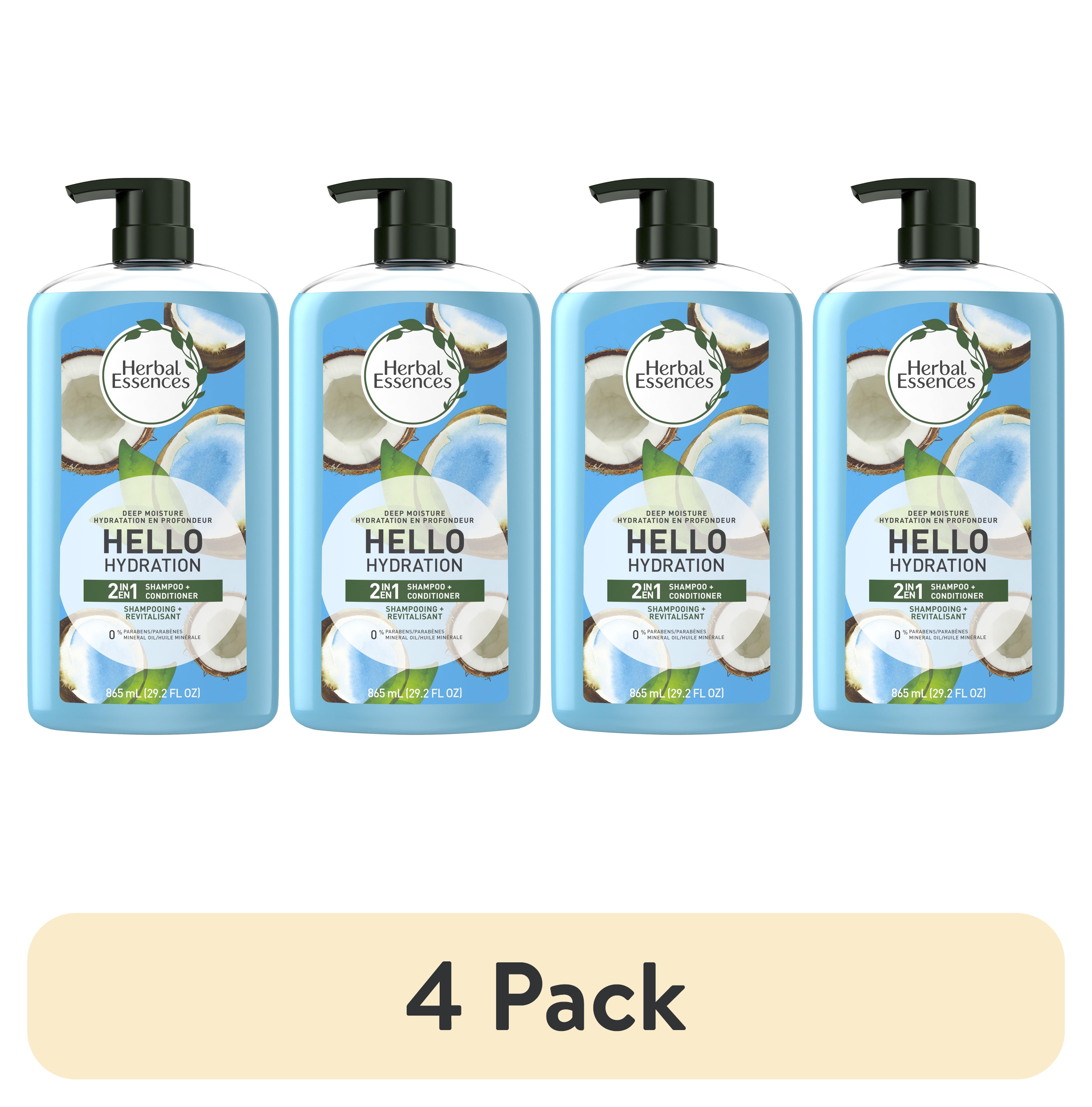 4 pack) Herbal Essences Hello Hydration 2-in-1 Shampoo Conditioner