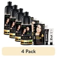 thumbnail image 1 of (4 pack) Herbishh Black Shampoo, Hair Dye Shampoo 3 in 1, 100% Grey Coverage, Demi-Permanent Hair Color for Men & Women, With Rapid Infusion Cream Combo, 1 of 6