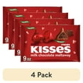 thumbnail image 1 of (4 pack) HERSHEY'S KISSES Milk Chocolate Meltaway, Valentine's Candy Bag, 9 oz, 1 of 11