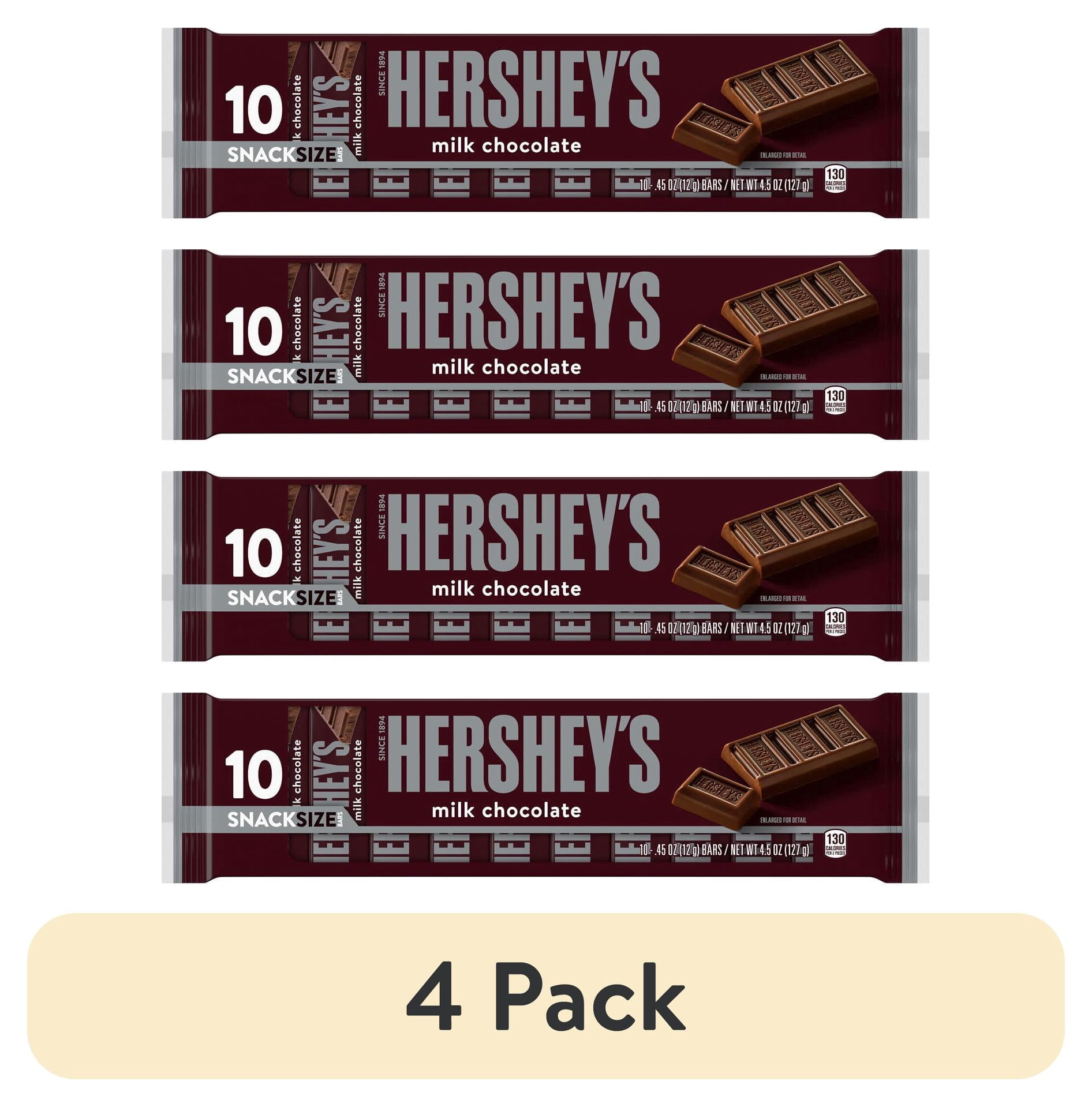 (4 pack) Hershey's Milk Chocolate Candy Bars & Miniatures, Snack Size ...