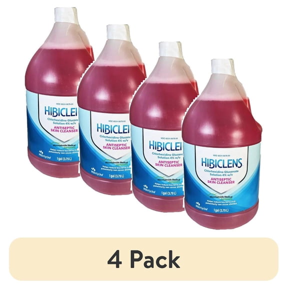 (4 pack) Hibiclens Surgical Antimicrobial Skin Cleanser 57591, 1 Gallon, 1 Each, Scented