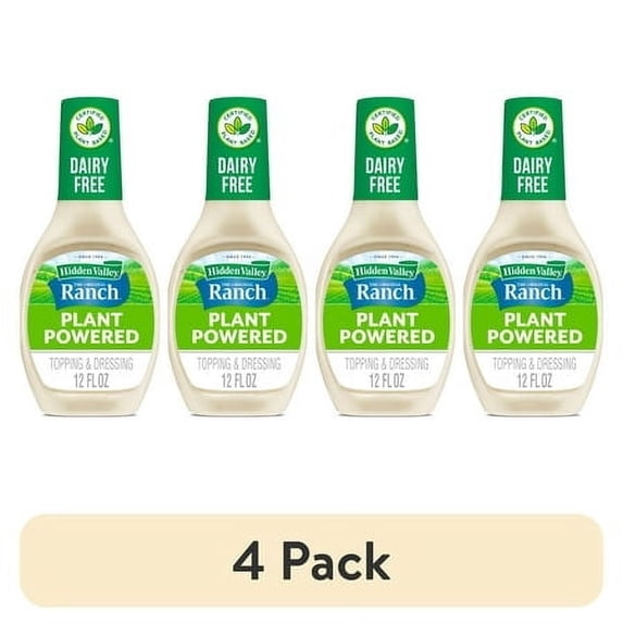 Hiddenvallet Ranch (4 pack) Hidden Valley Ranch Dairy Free Plant Powered Salad Dressing ...