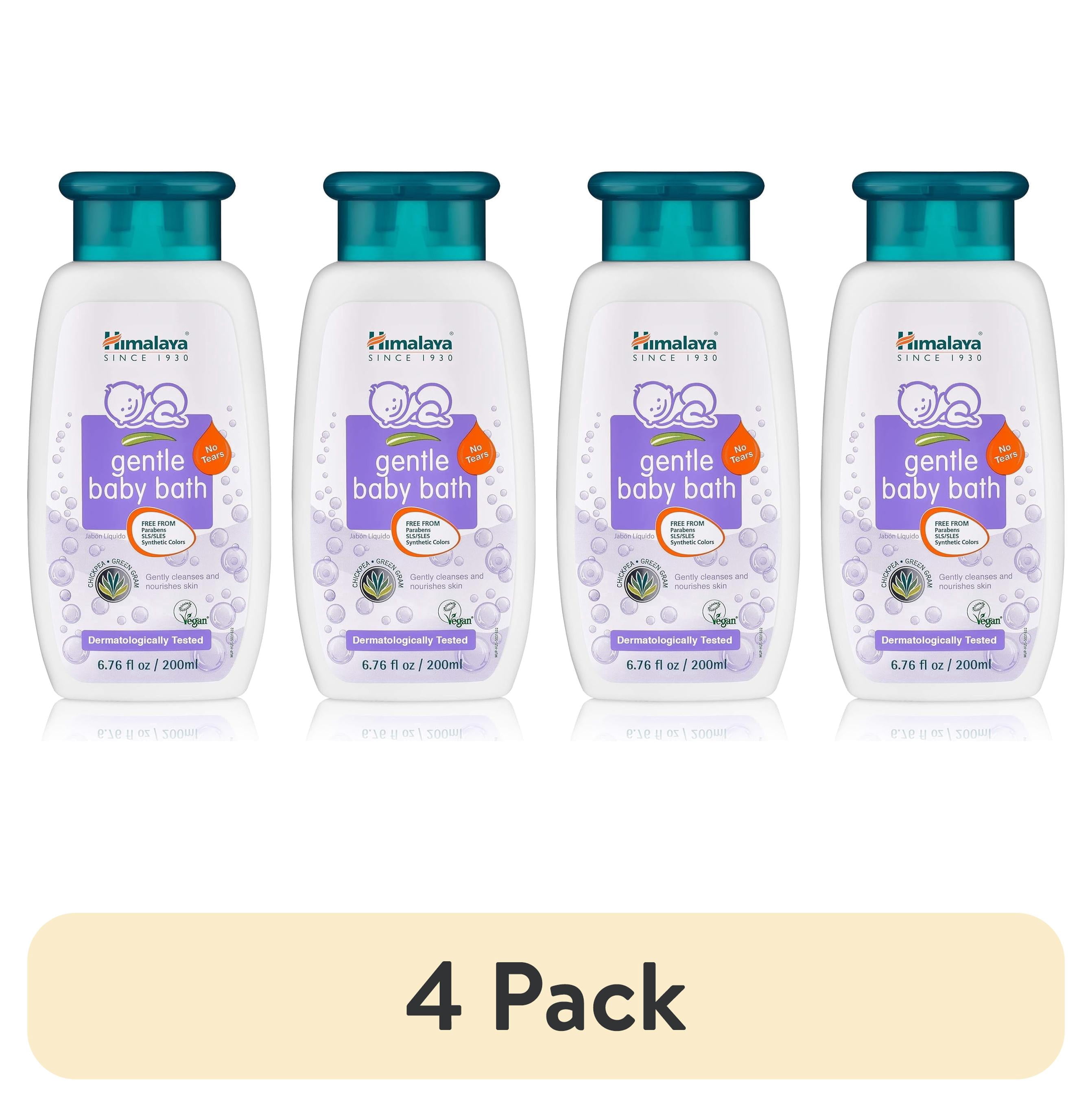 (4 pack) Himalaya Gentle Baby Bath, Baby Wash, Free-From Parabens, SLS/SLES and Phthalates (200 ml 1-PACK)