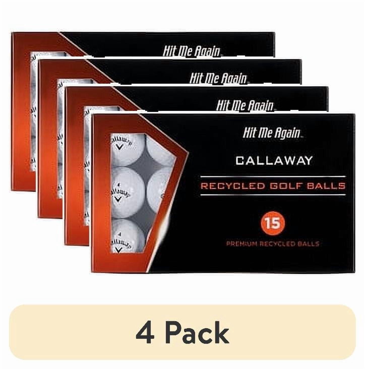 (4 pack) Hit Me Again Recycled Golf Balls, 15 Pack, Ionomer