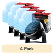 (4 pack) Honeywell 10” Turbo Force Power Small Table Fan, 30ft. Air Circulation Power, Quiet operation, 3 Speed, 90° Pivot, Wall Mountable, Black, HPF820BWM