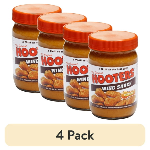 (4 pack) Hooters Foods Hooters Wing Sauce, 12 ounces