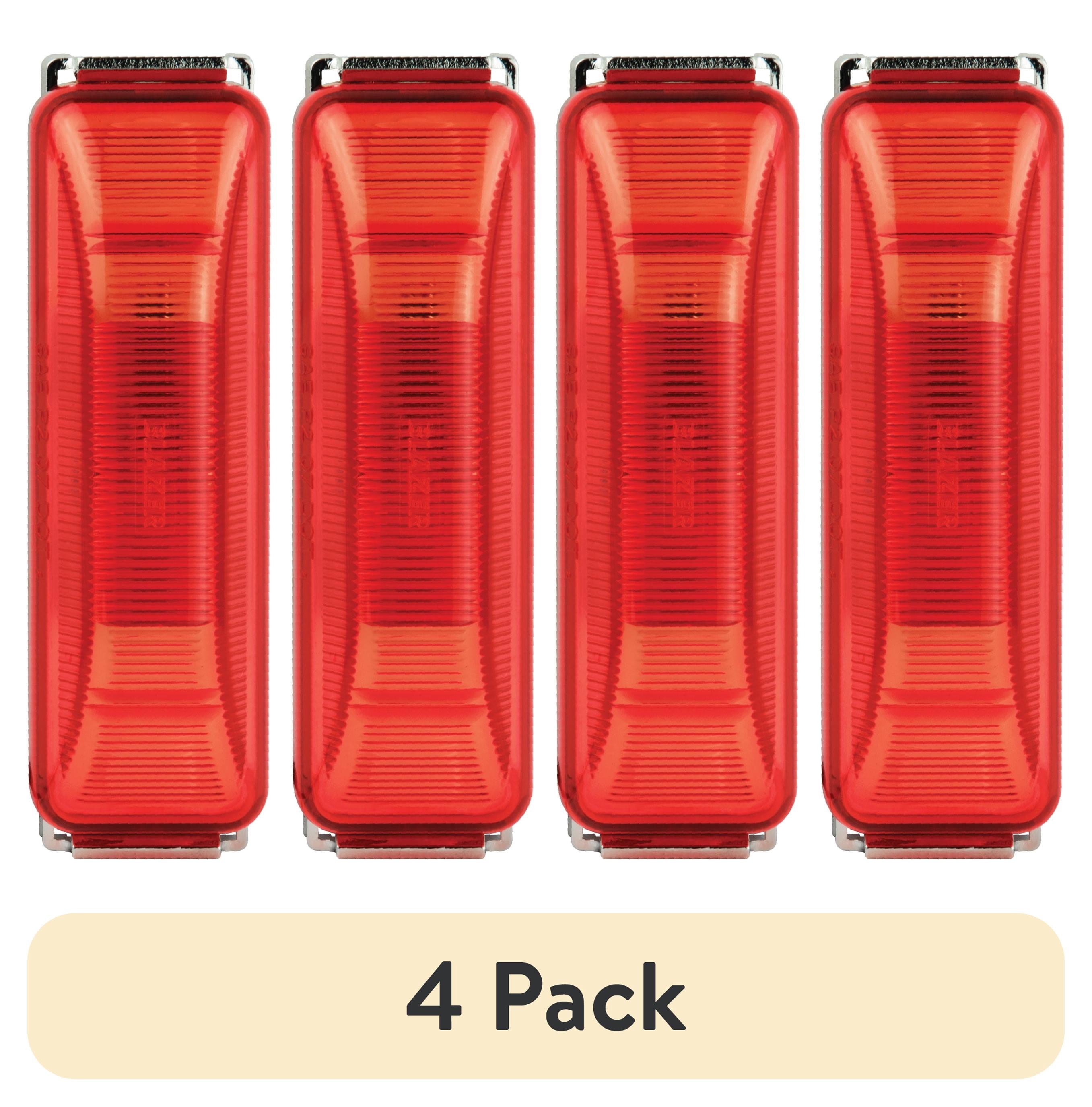 (4 pack) Hopkins Towing Solutions LED 4in Sealed Automotive Running Board Clearance Light, Red, CW1531R